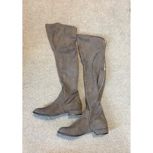 Over the knee suede grey boots. Size 9